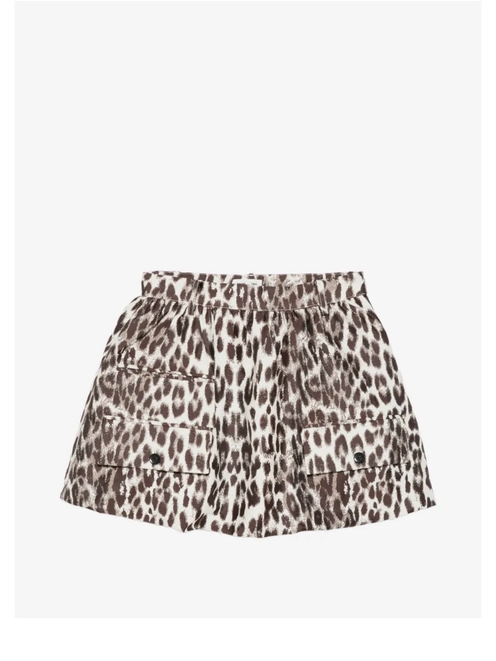 Baum und pferdgarten Leopard Print A-Line Mini bubble Skirt Brown & cream - Picture 1 of 5
